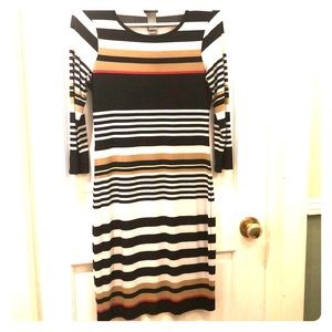 Striped sheath dress by Bisou Bisou.